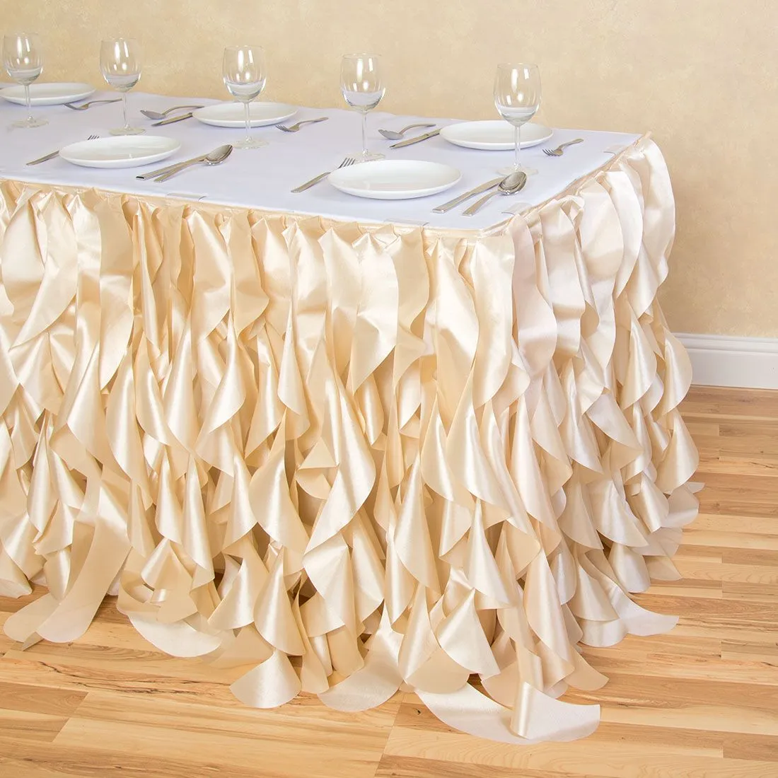 17 ft. Curly Willow Table Skirt (13 Colors)