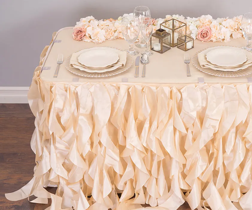 17 ft. Curly Willow Table Skirt (13 Colors)