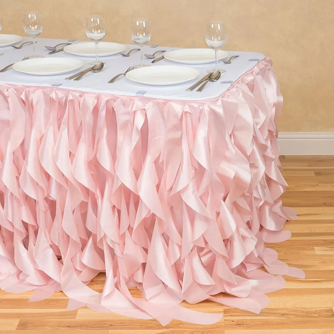 17 ft. Curly Willow Table Skirt (13 Colors)