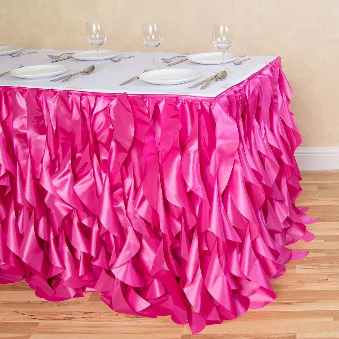 17 ft. Curly Willow Table Skirt (13 Colors)