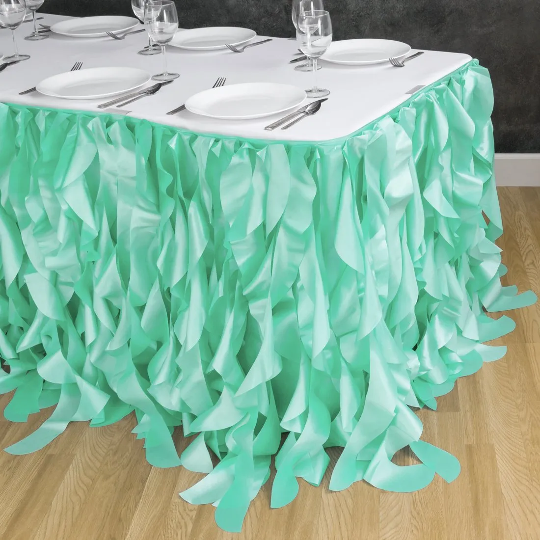 17 ft. Curly Willow Table Skirt (13 Colors)