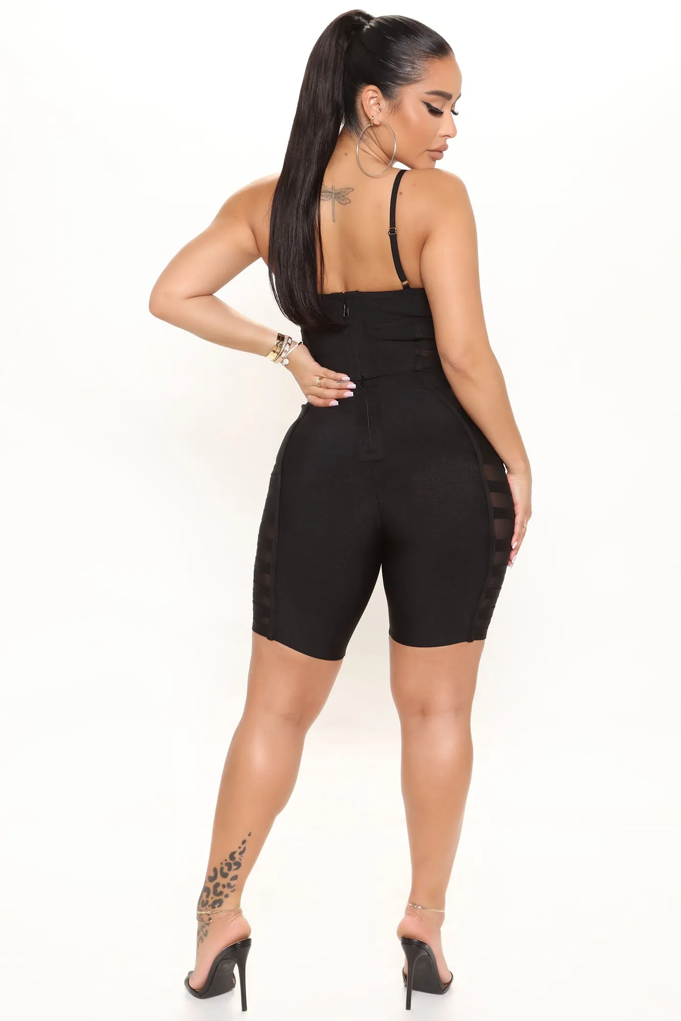 A Night Out Bandage Short Set - Black