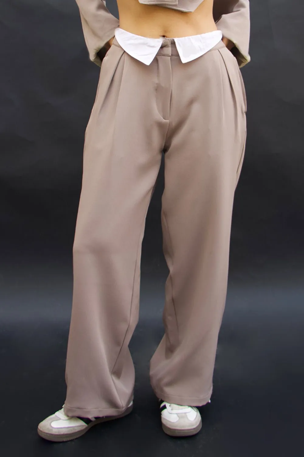 Beige Rory Tailored Korean Trouser