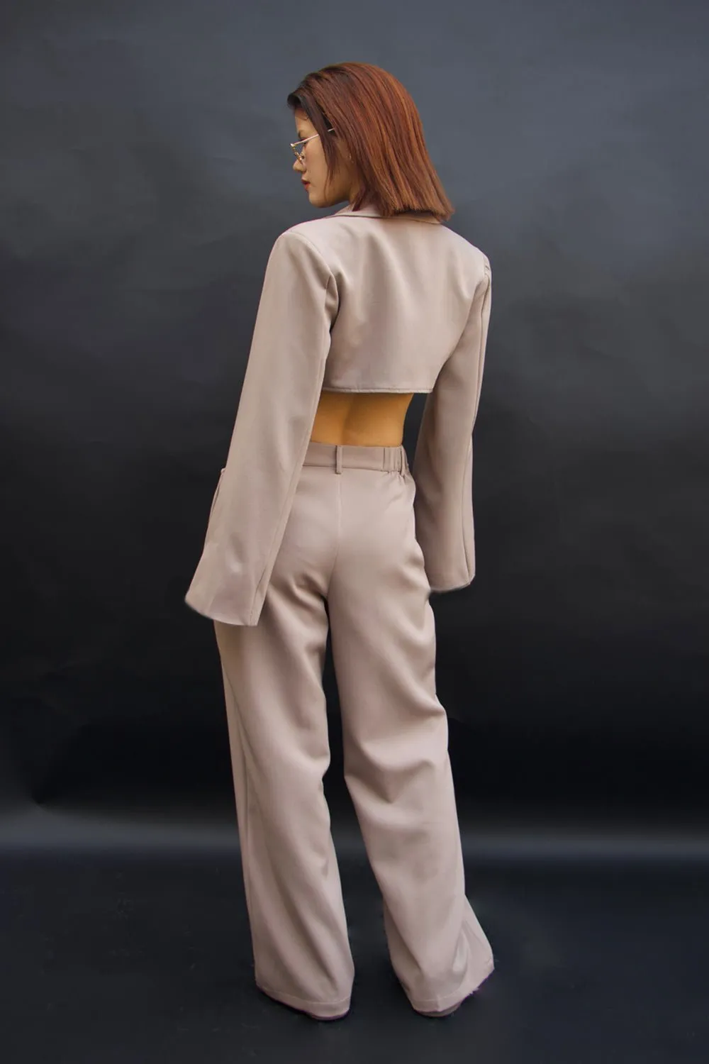 Beige Rory Tailored Korean Trouser