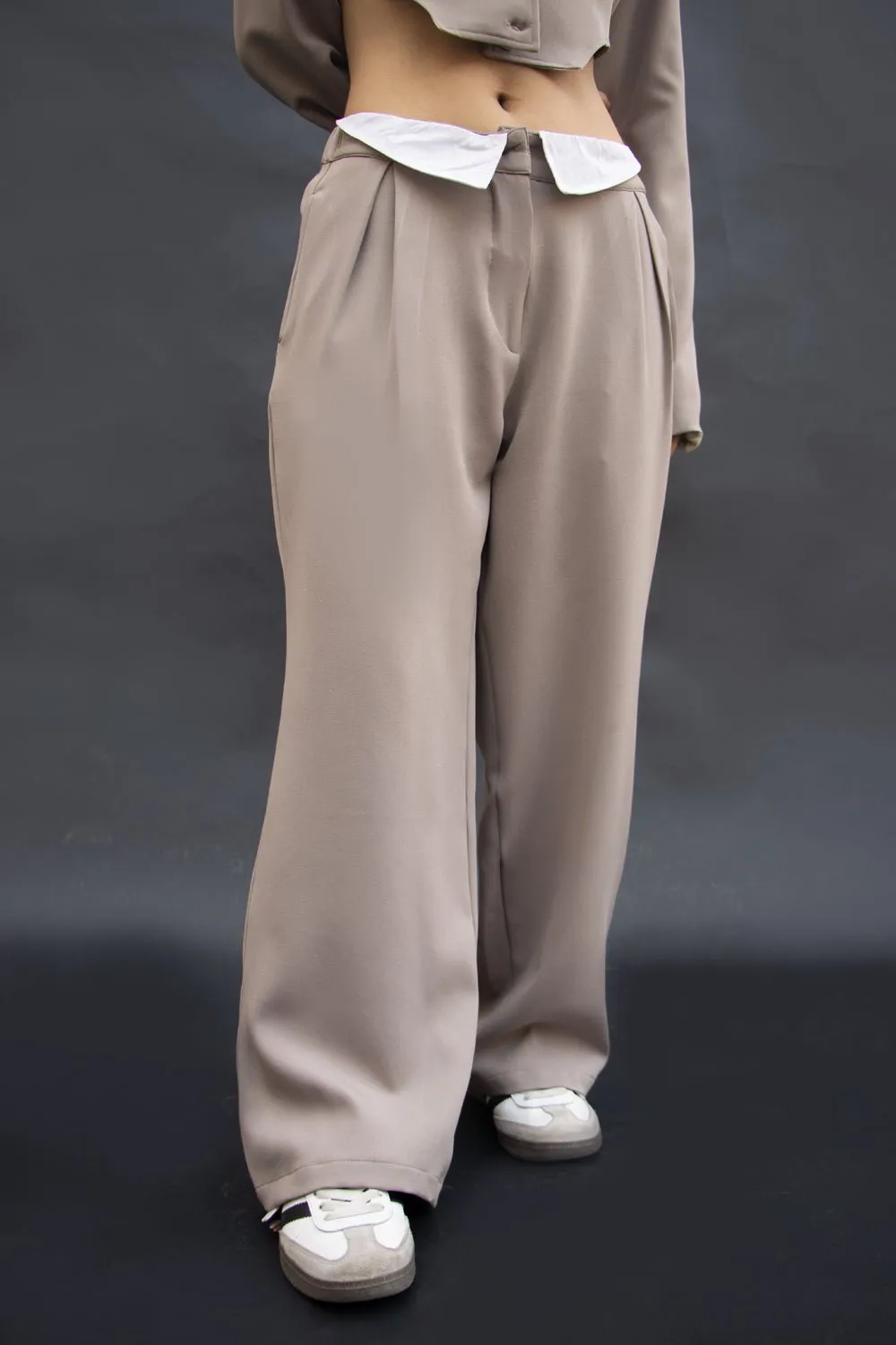 Beige Rory Tailored Korean Trouser