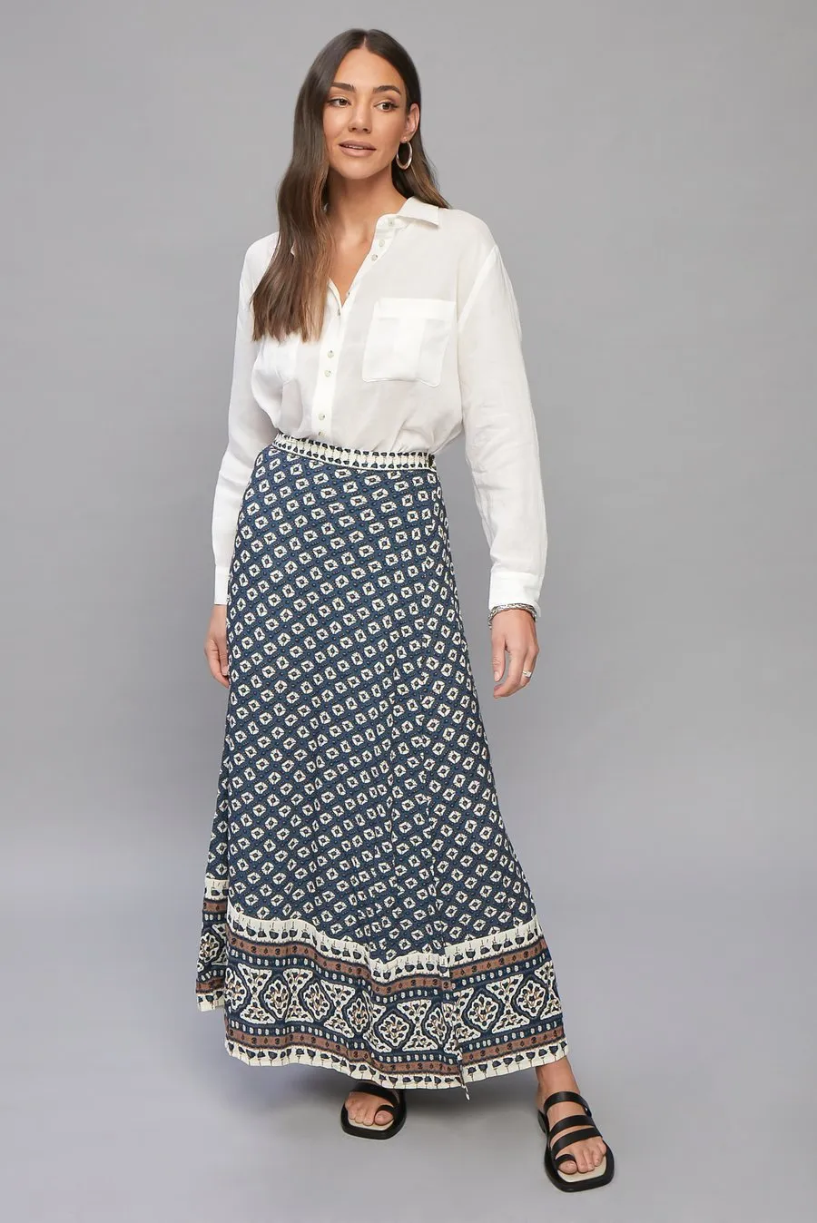 Belize Gabriella Wrap Maxi Skirt