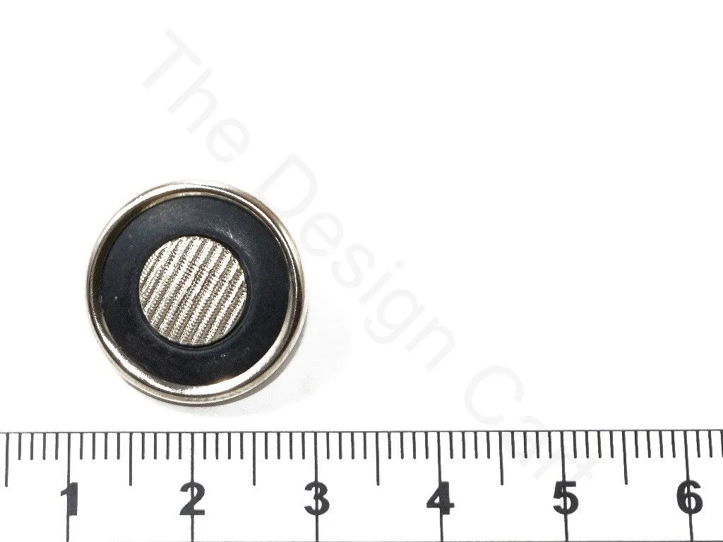 Black Silver Stripes Acrylic Coat Buttons