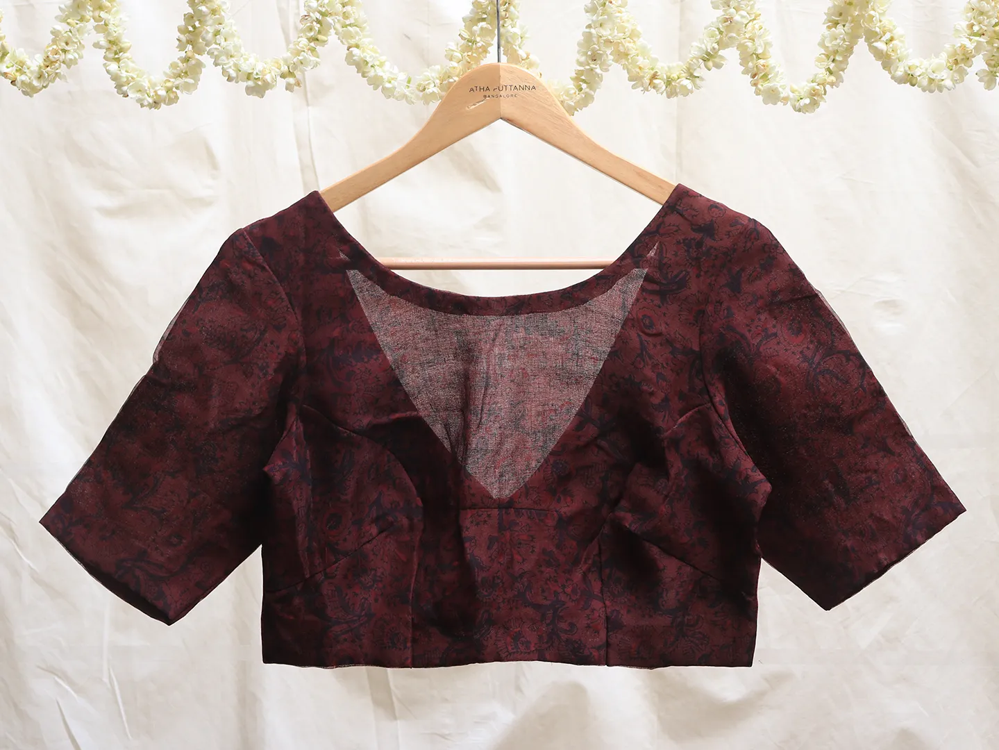 China pink, strechable, Kalamkari blouse