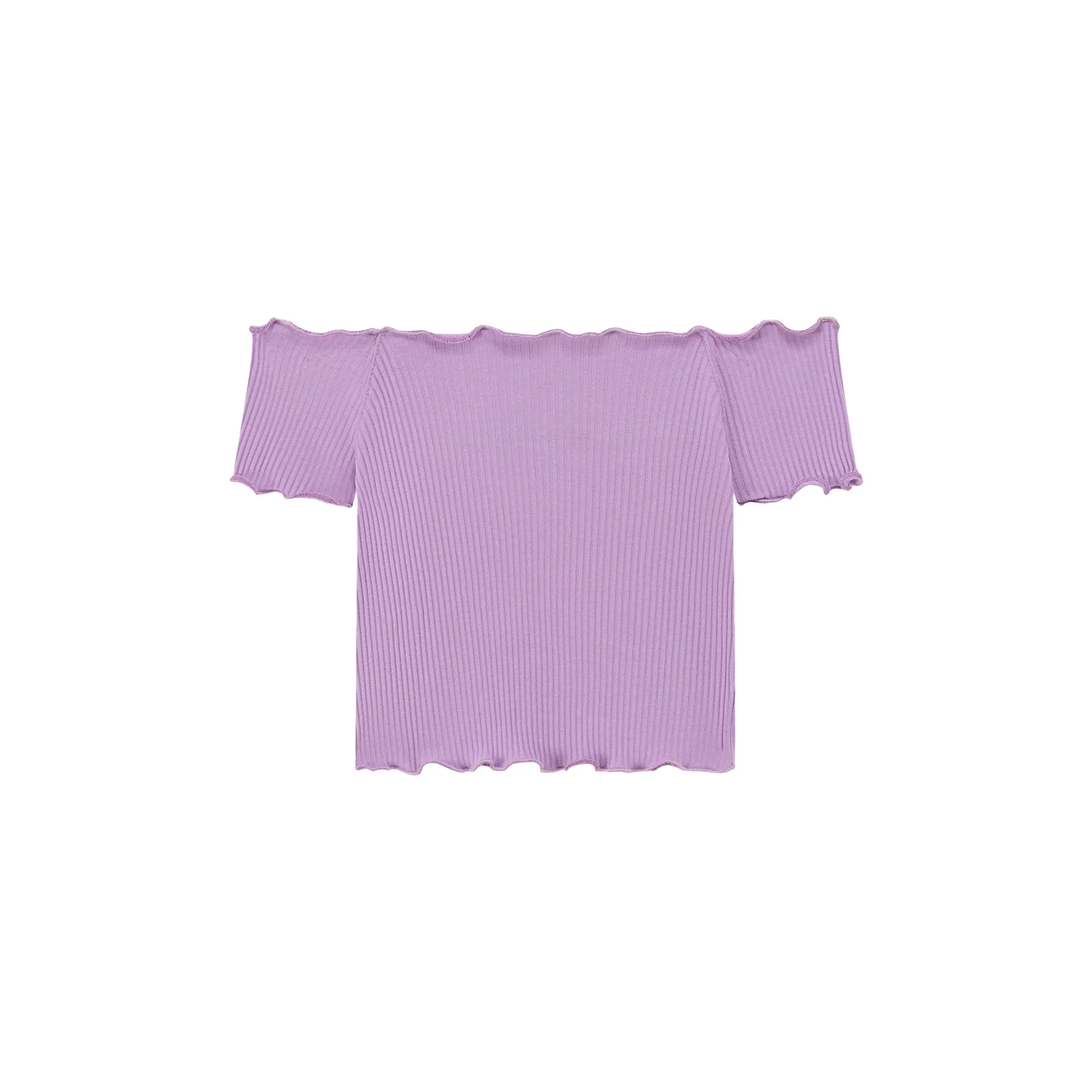 Chuu Babe Club Ruffled Off-The-Shoulder T-Shirt