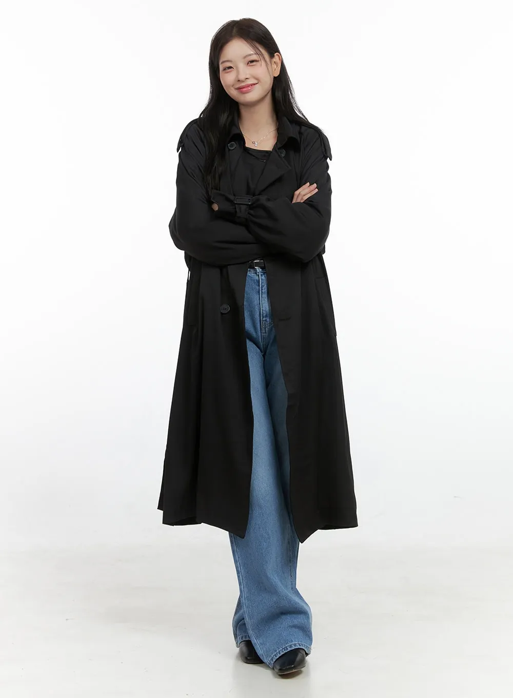 Classic Long Trench Coat OS423