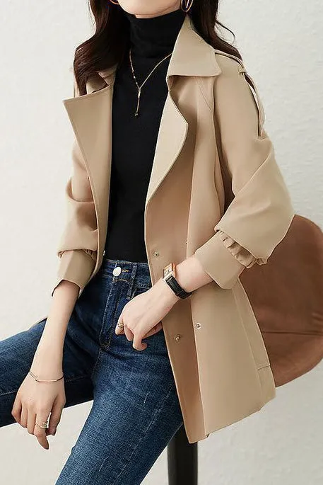 Classic Versatile Short Trench Coat