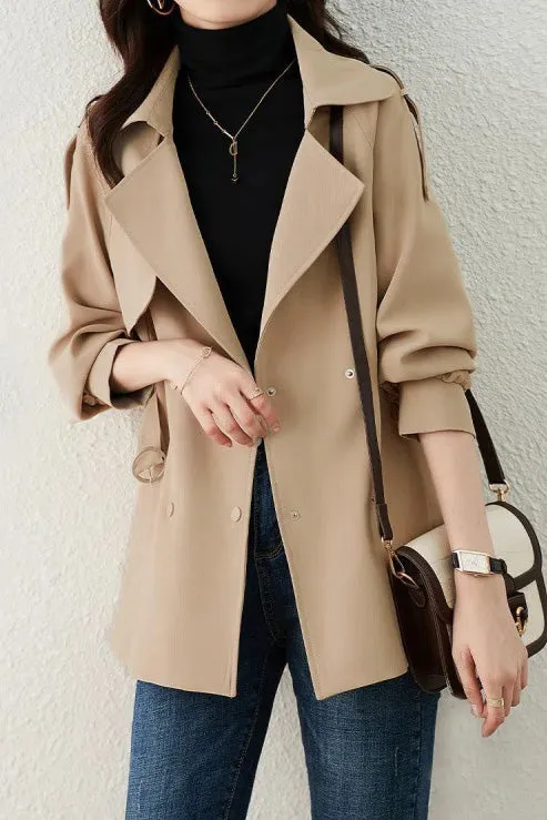 Classic Versatile Short Trench Coat