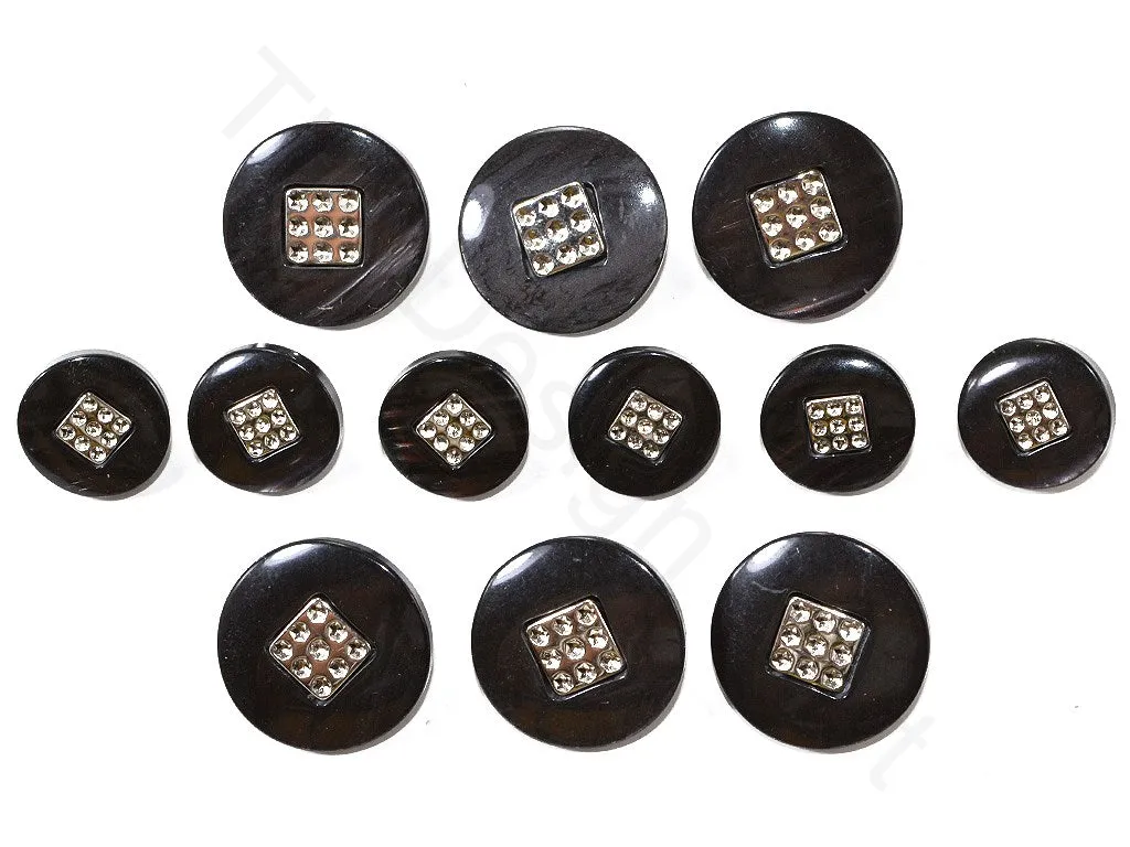 Dark Brown Studs Suit Buttons