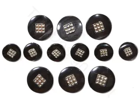 Dark Brown Studs Suit Buttons