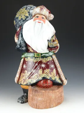 Elegant Santa with Christmas Bird - Russian Santa