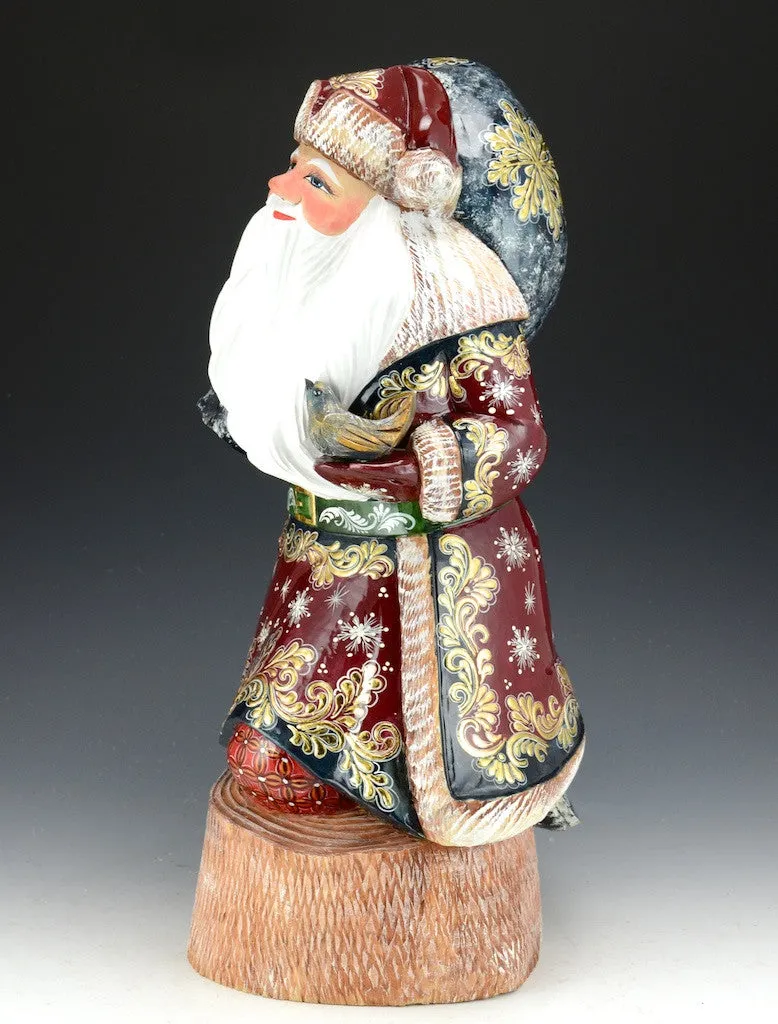 Elegant Santa with Christmas Bird - Russian Santa