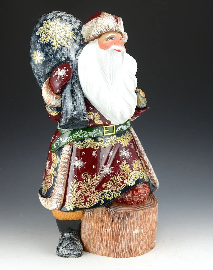 Elegant Santa with Christmas Bird - Russian Santa