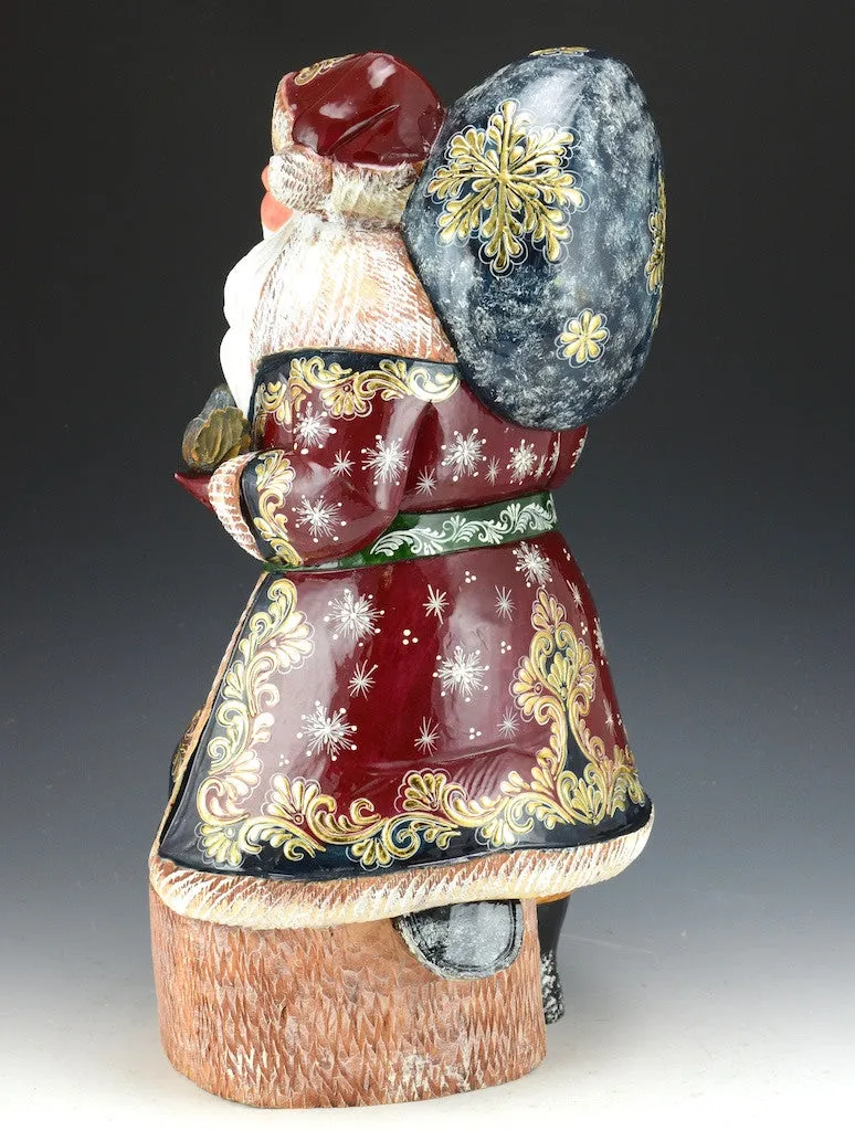 Elegant Santa with Christmas Bird - Russian Santa