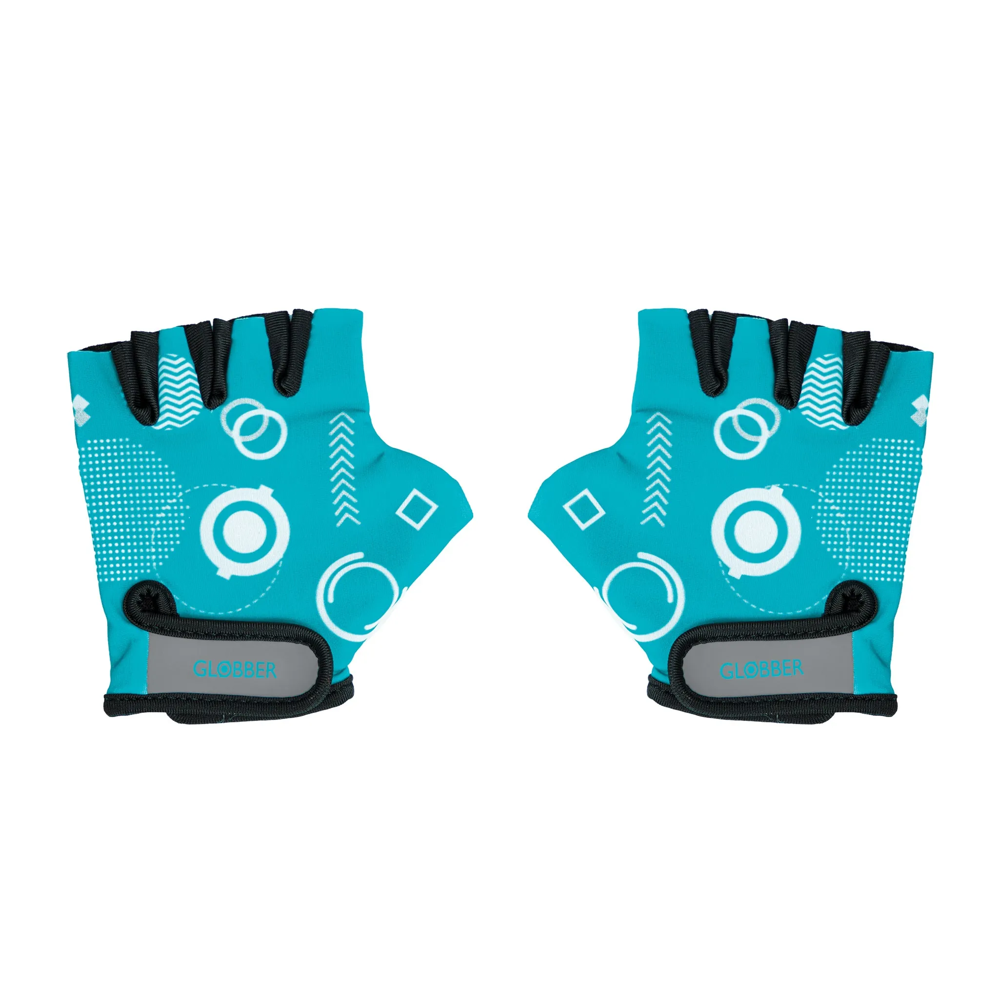 Globber Toddler Gloves - Teal Shapes