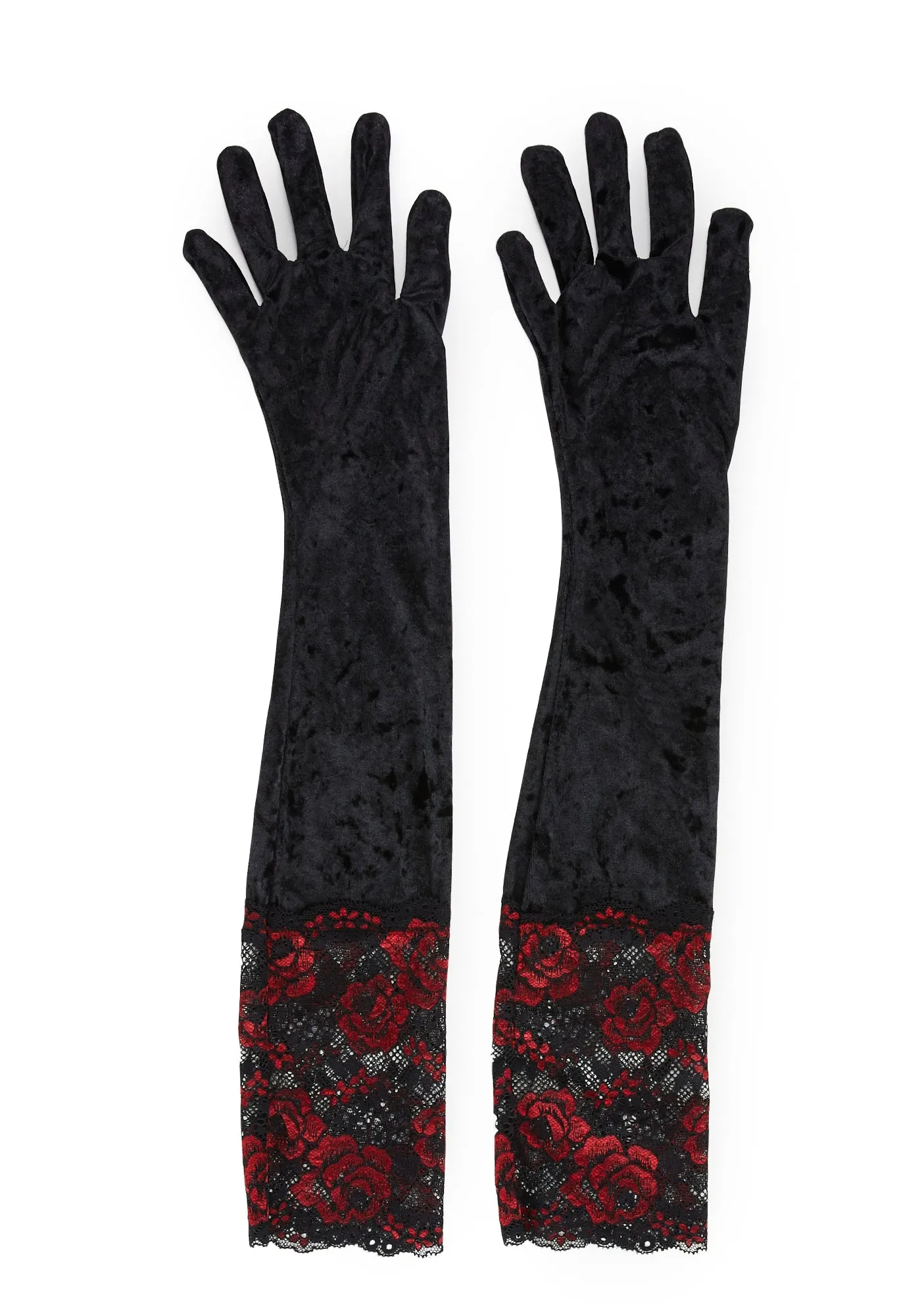 Gothic Fires Velvet Gloves