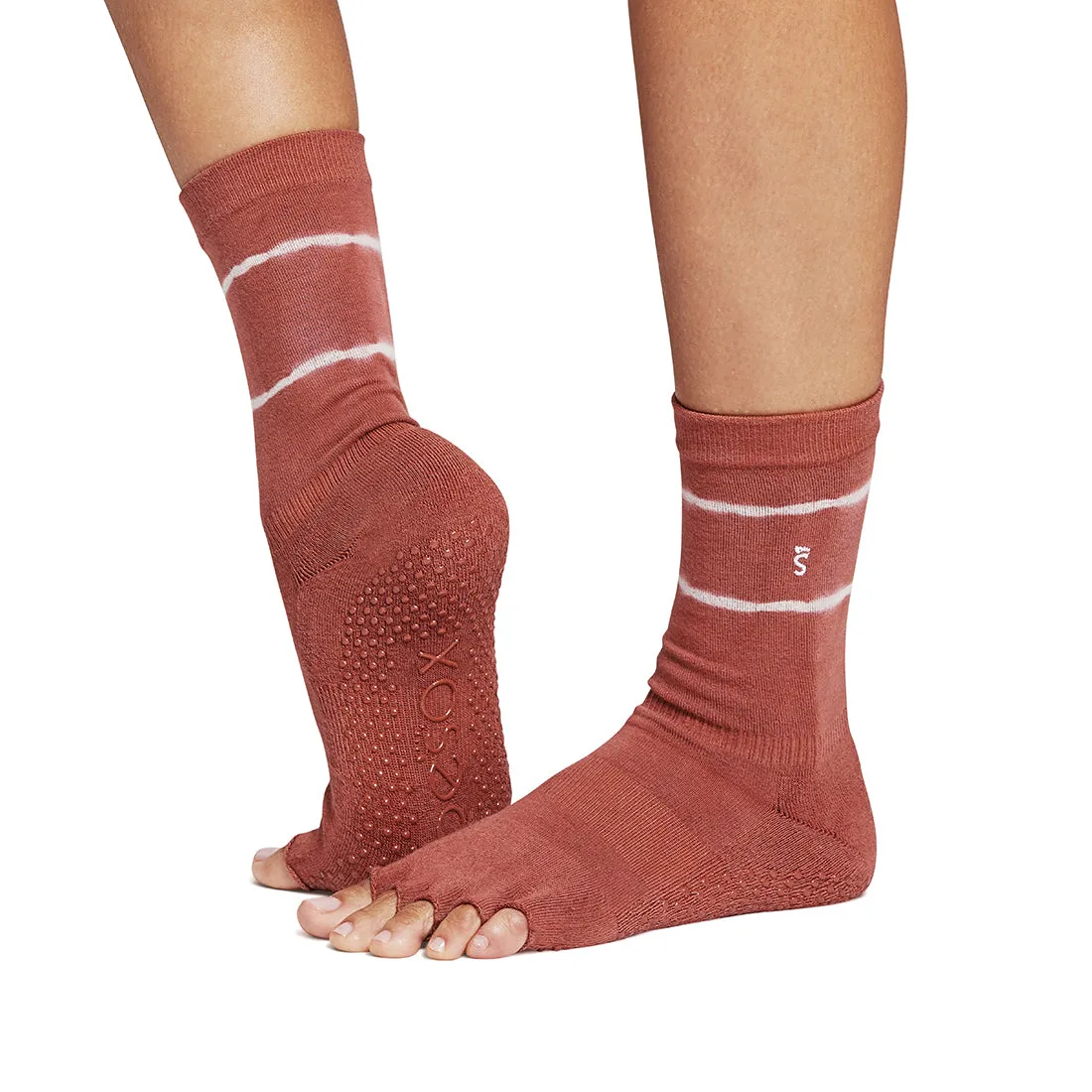 Half Toe Crew Grip Socks