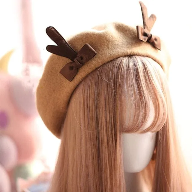 Kawaii Little Deer Horns Beret