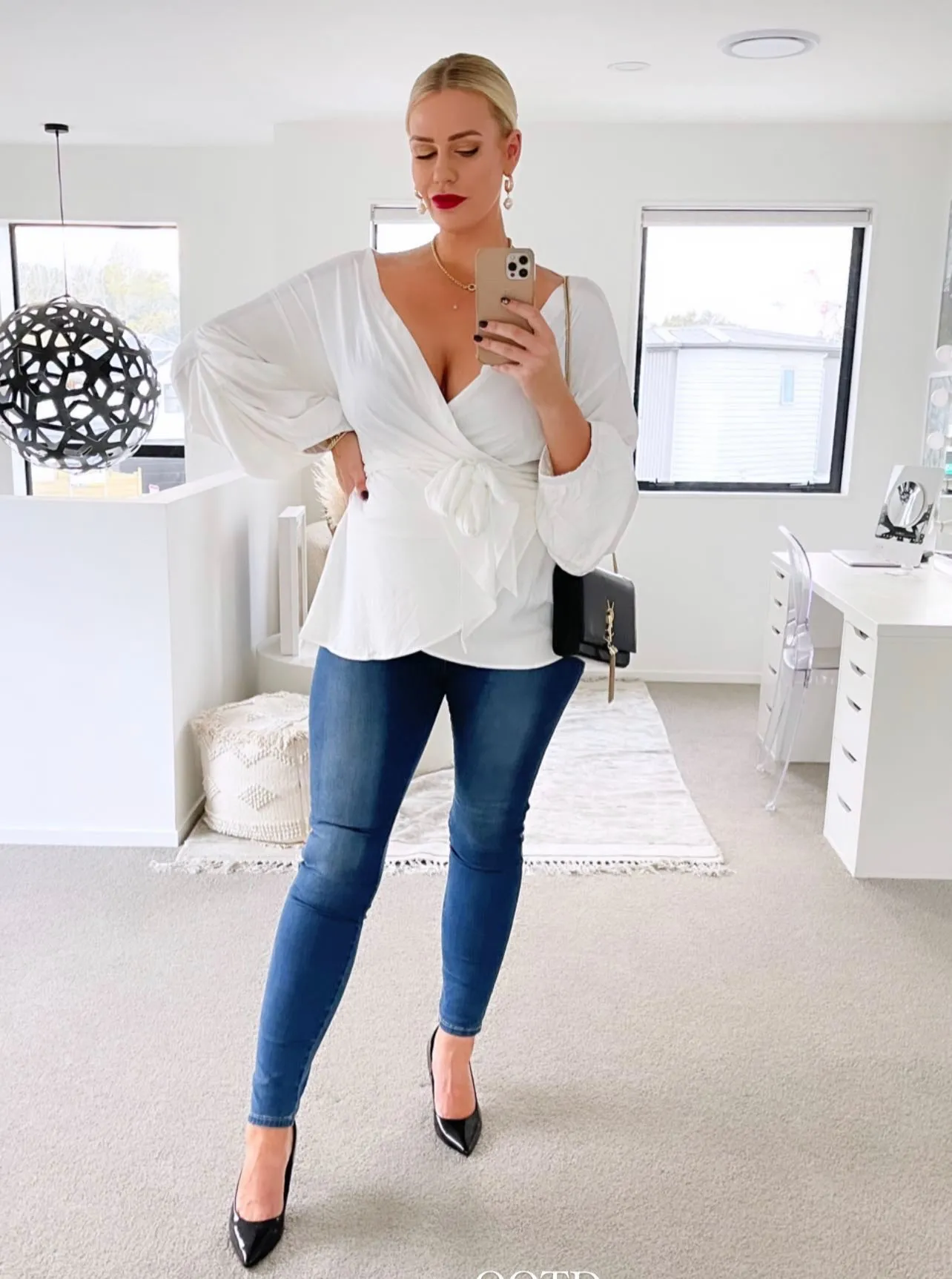 Layla wrap top - white