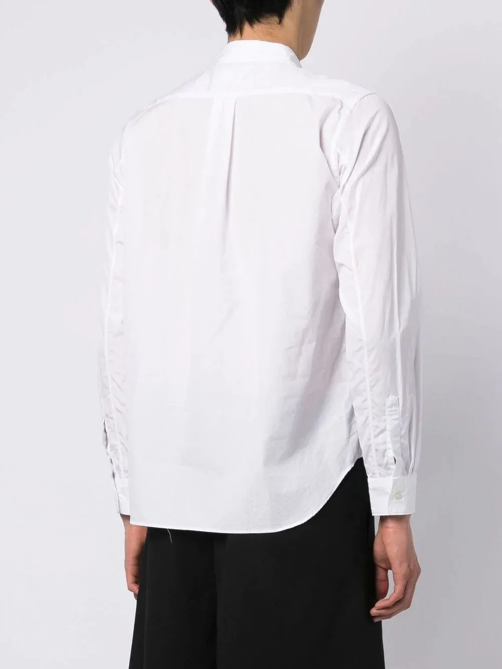 Long Ruffle Bib Shirt