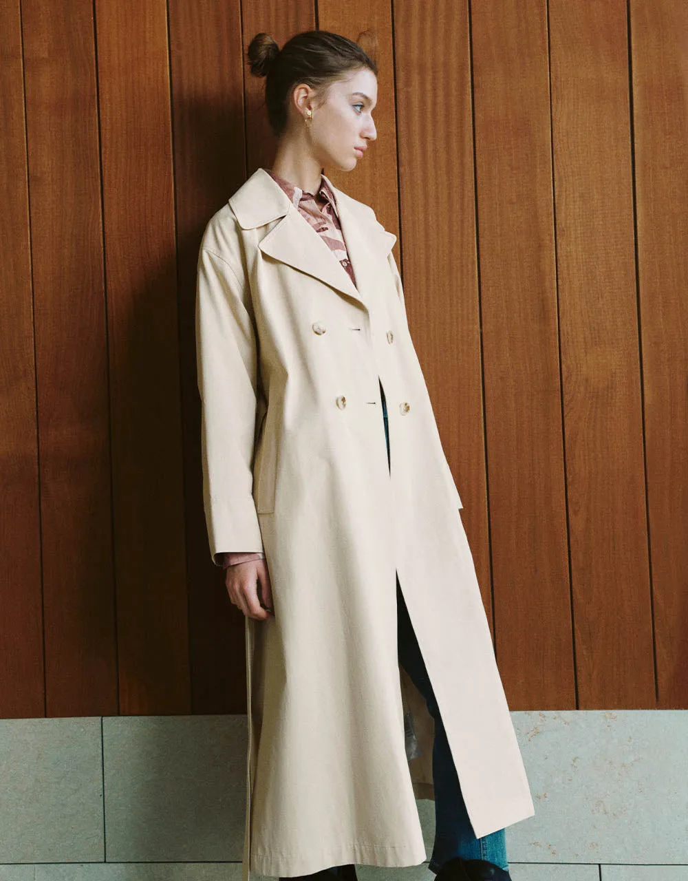 Longline Straight Trench Coat