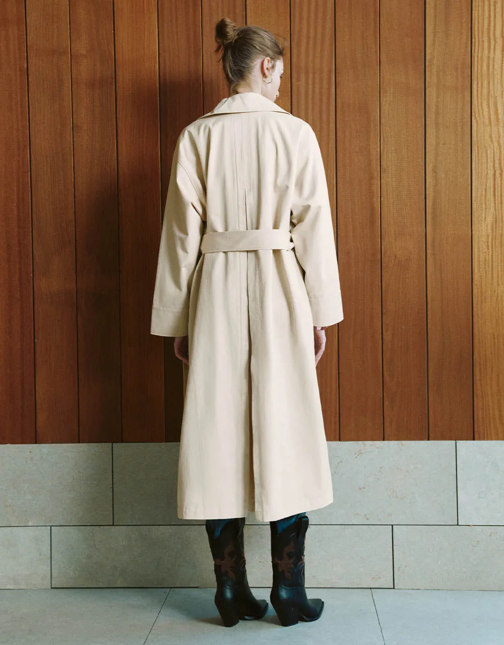 Longline Straight Trench Coat