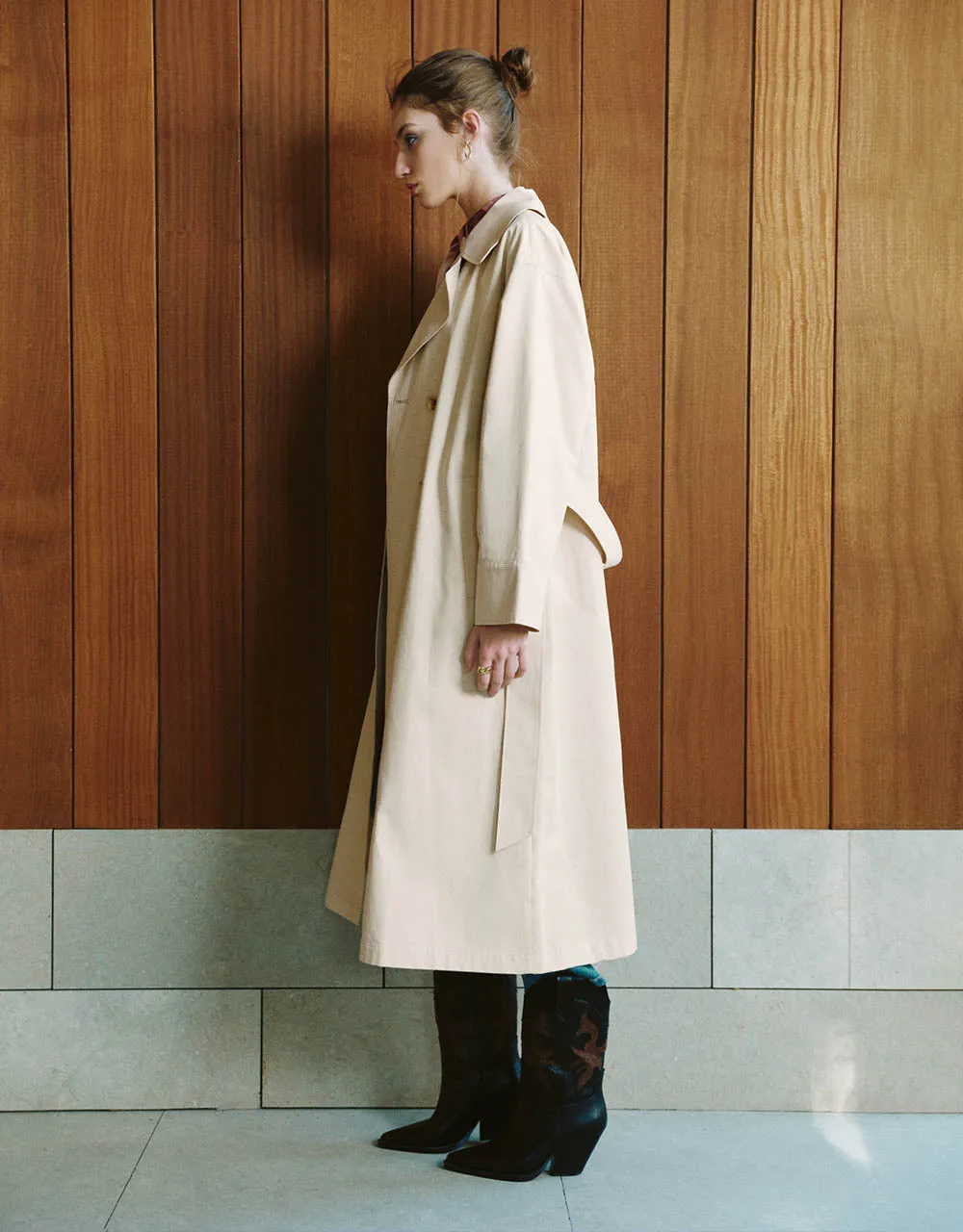 Longline Straight Trench Coat