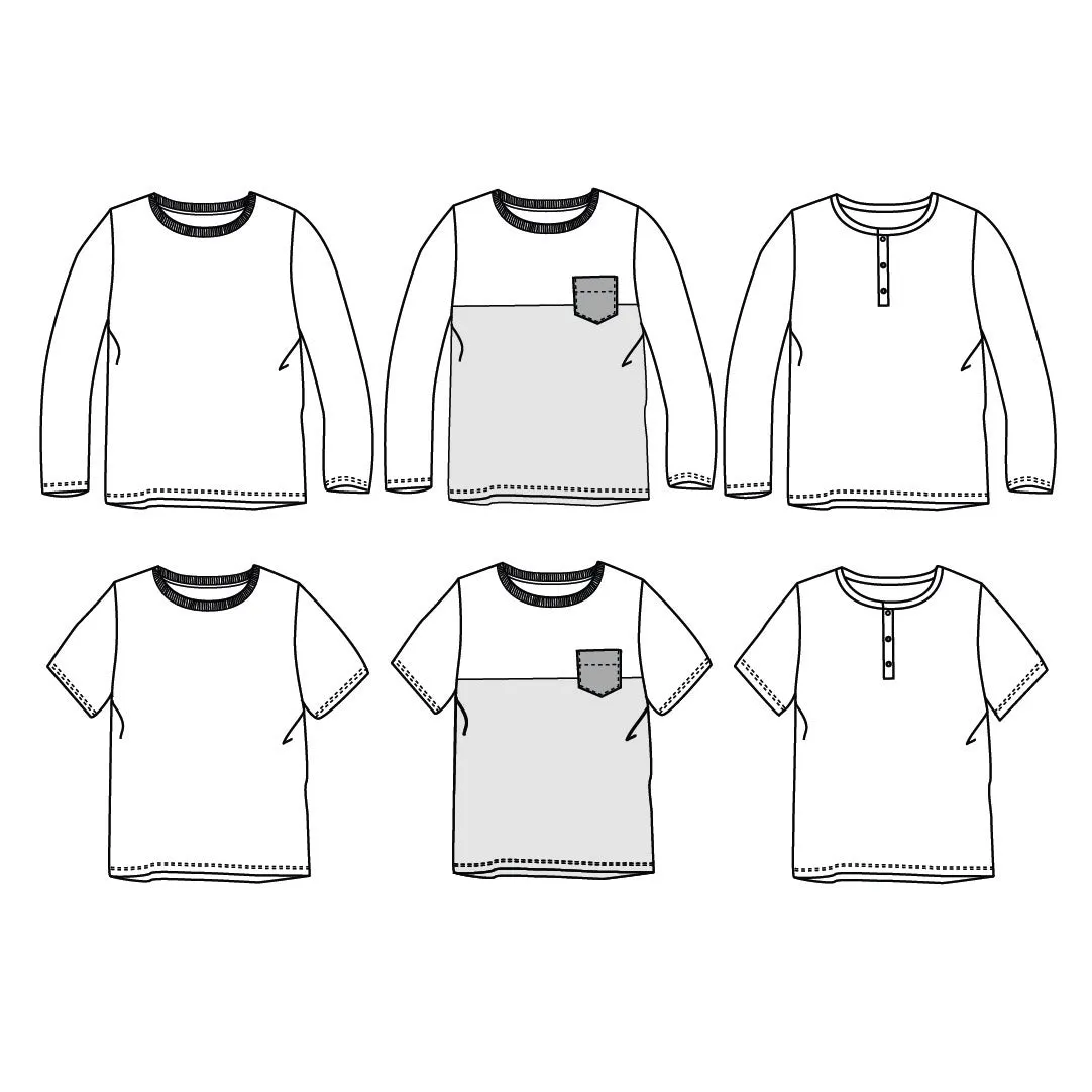 MARCEL Tee-shirts - Unisex 3-12Y - Paper Sewing Pattern