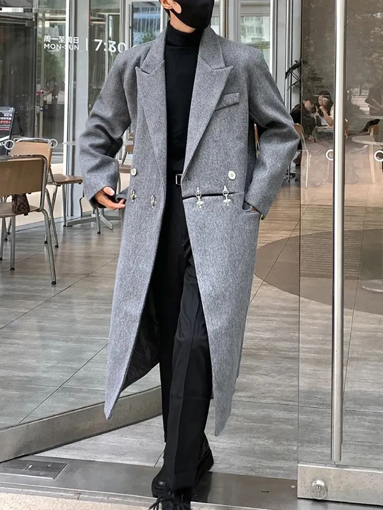 Mens Business Elegant Mid-Length Coat