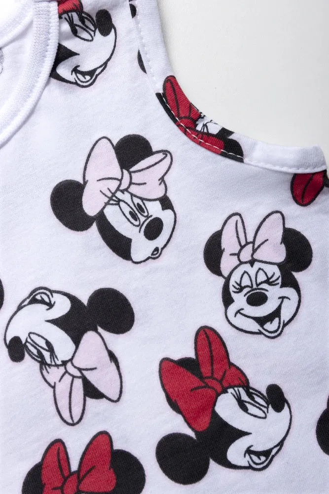 Minnie Mouse 2 Pack T-Shirts Red & White