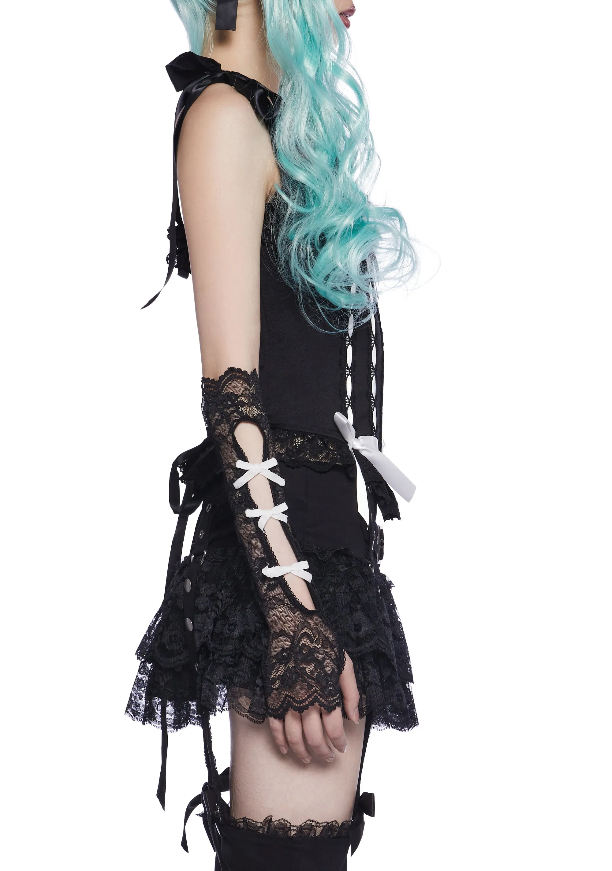 Needs More Lace Bow Gloves