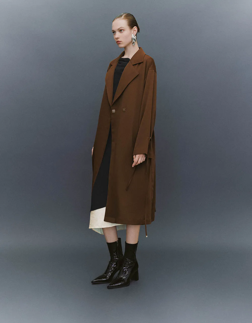 Notch Lapel Trench Coat