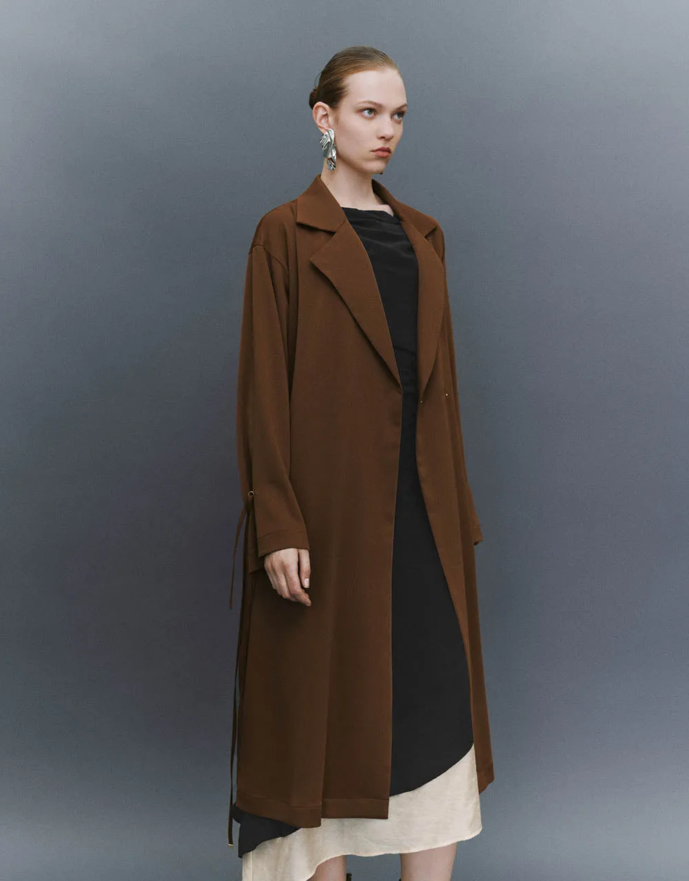 Notch Lapel Trench Coat