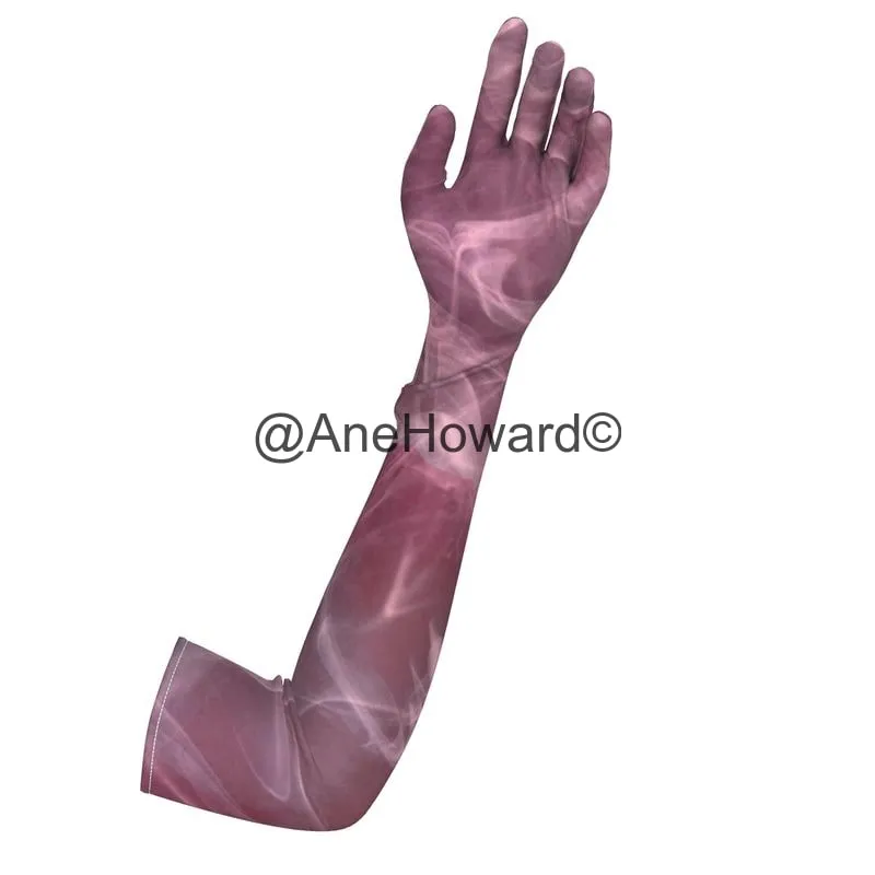 Opera Long Velvet Gloves Pink Smoke