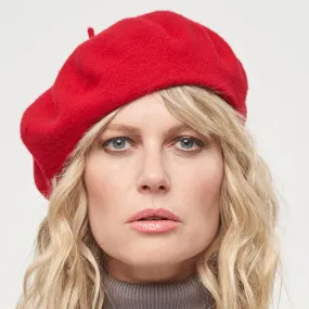 Parkhurst Basque Wool Beret - Scarlet Red