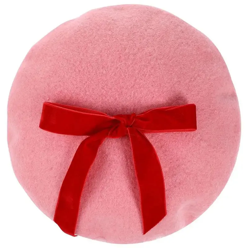 Pink Strawberry Beret Hat