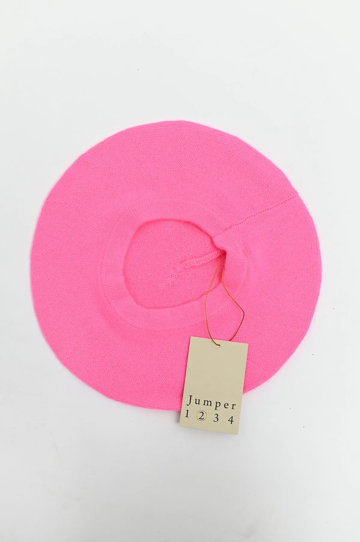 Plain Beret Neon Pink