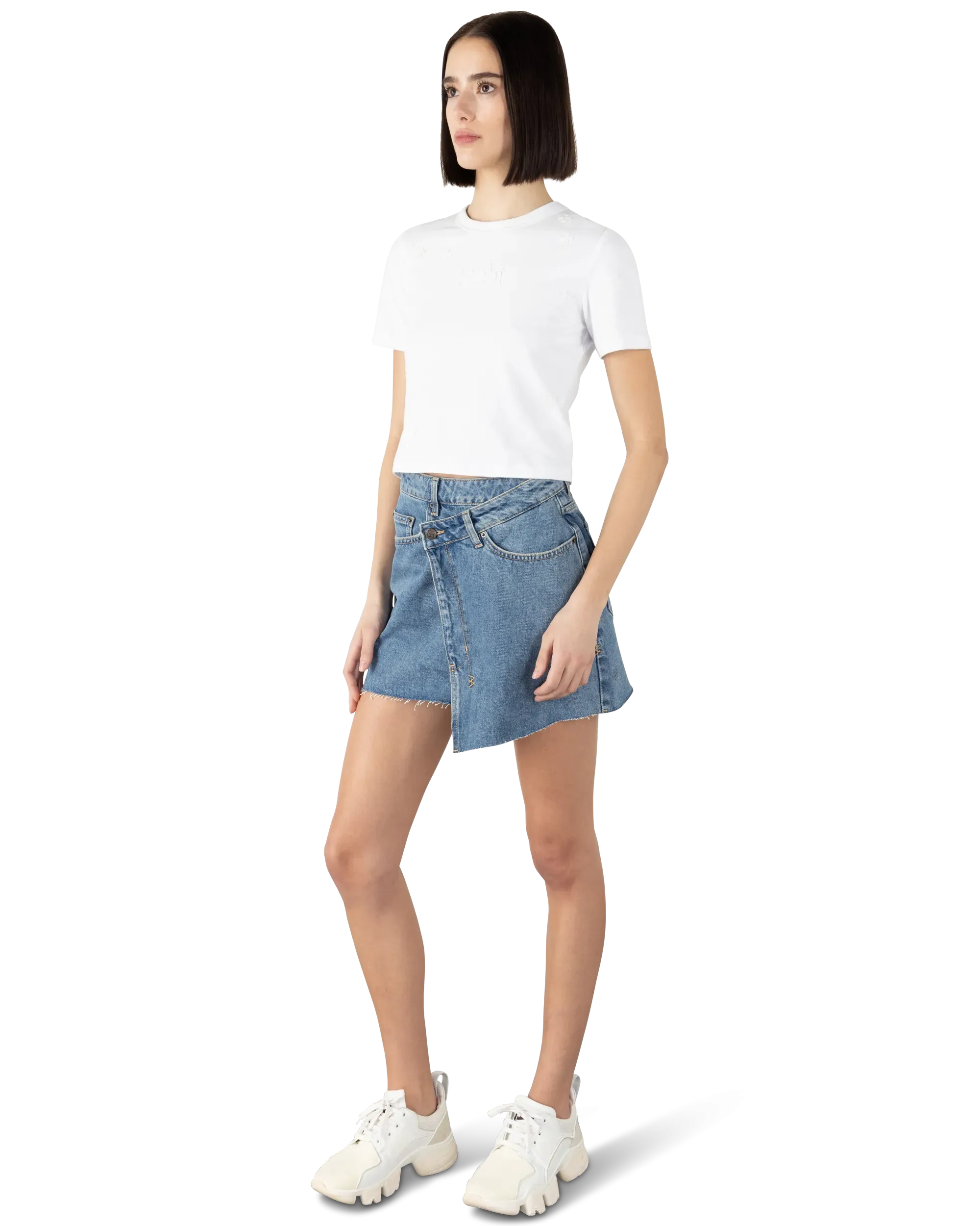 Rap Denim Asymmetrical Mini Ksubi Skirt