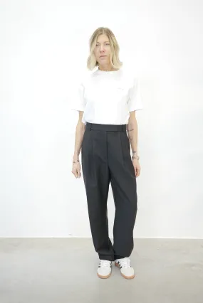 ROUND LEG SHAPED TAILORED TROUSERS