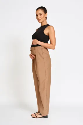 Sadie Adjustable Tailored Trouser - Tan