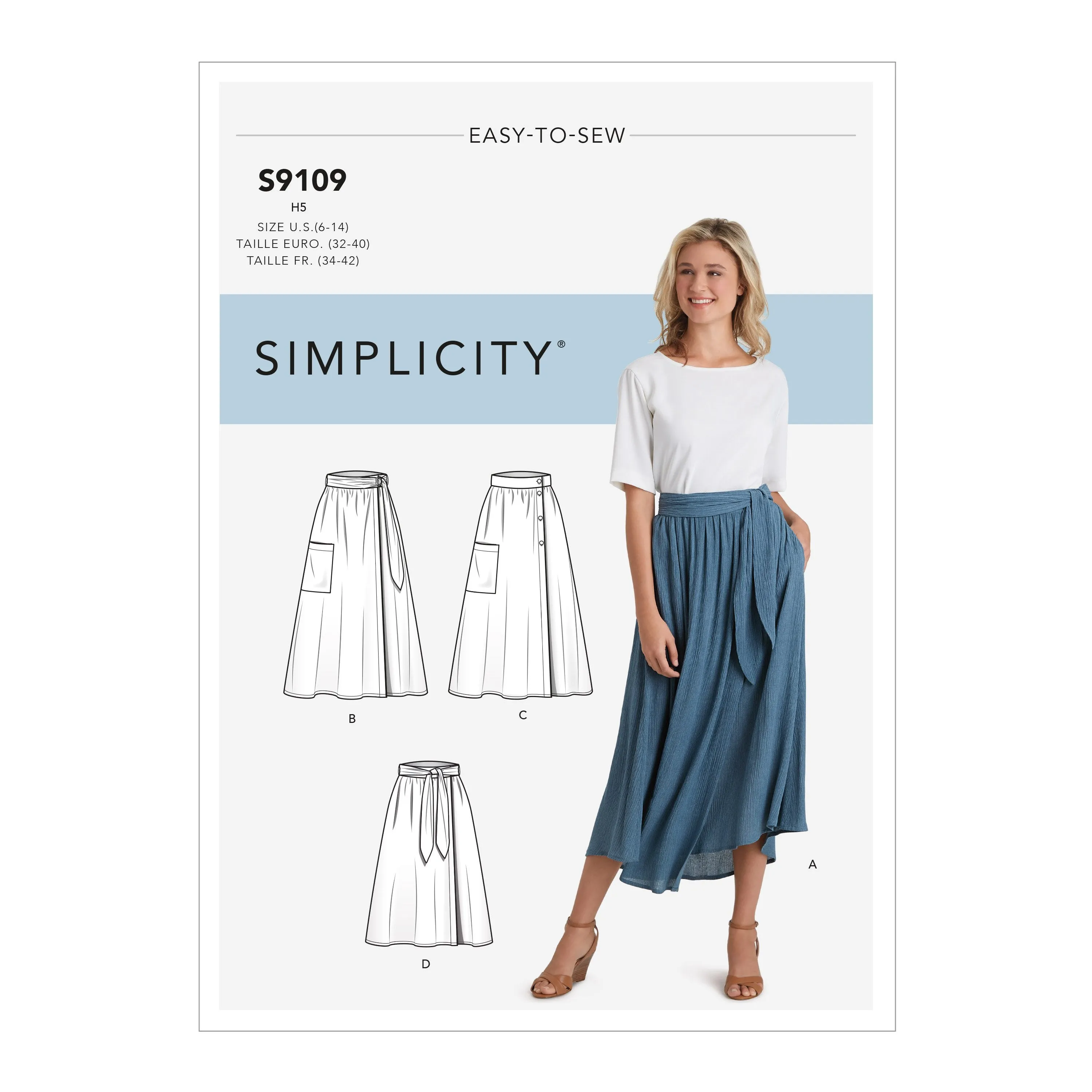 Simplicity Sewing Pattern S9109 Wrap Skirts