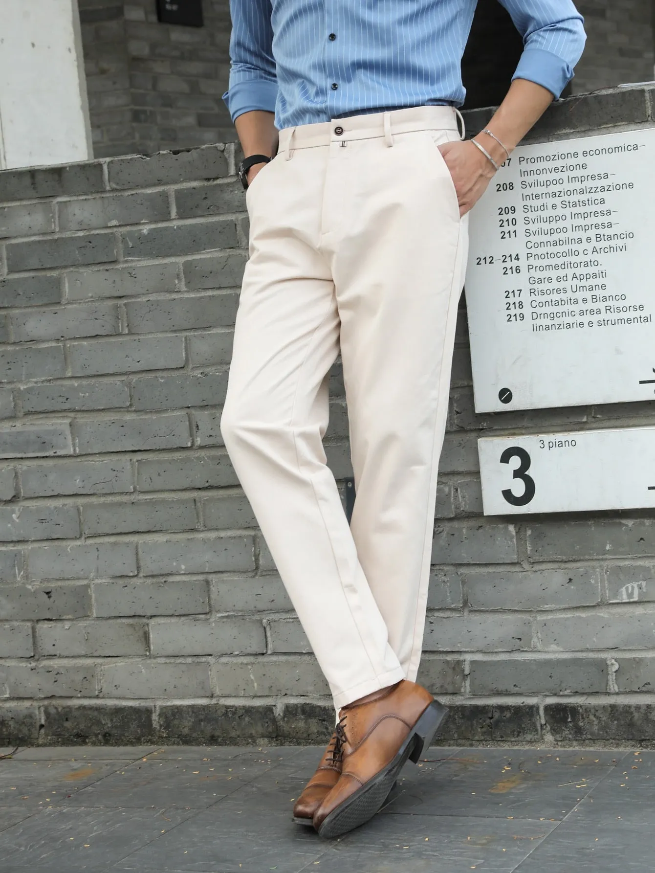 Slant Pocket Tailored Trousers