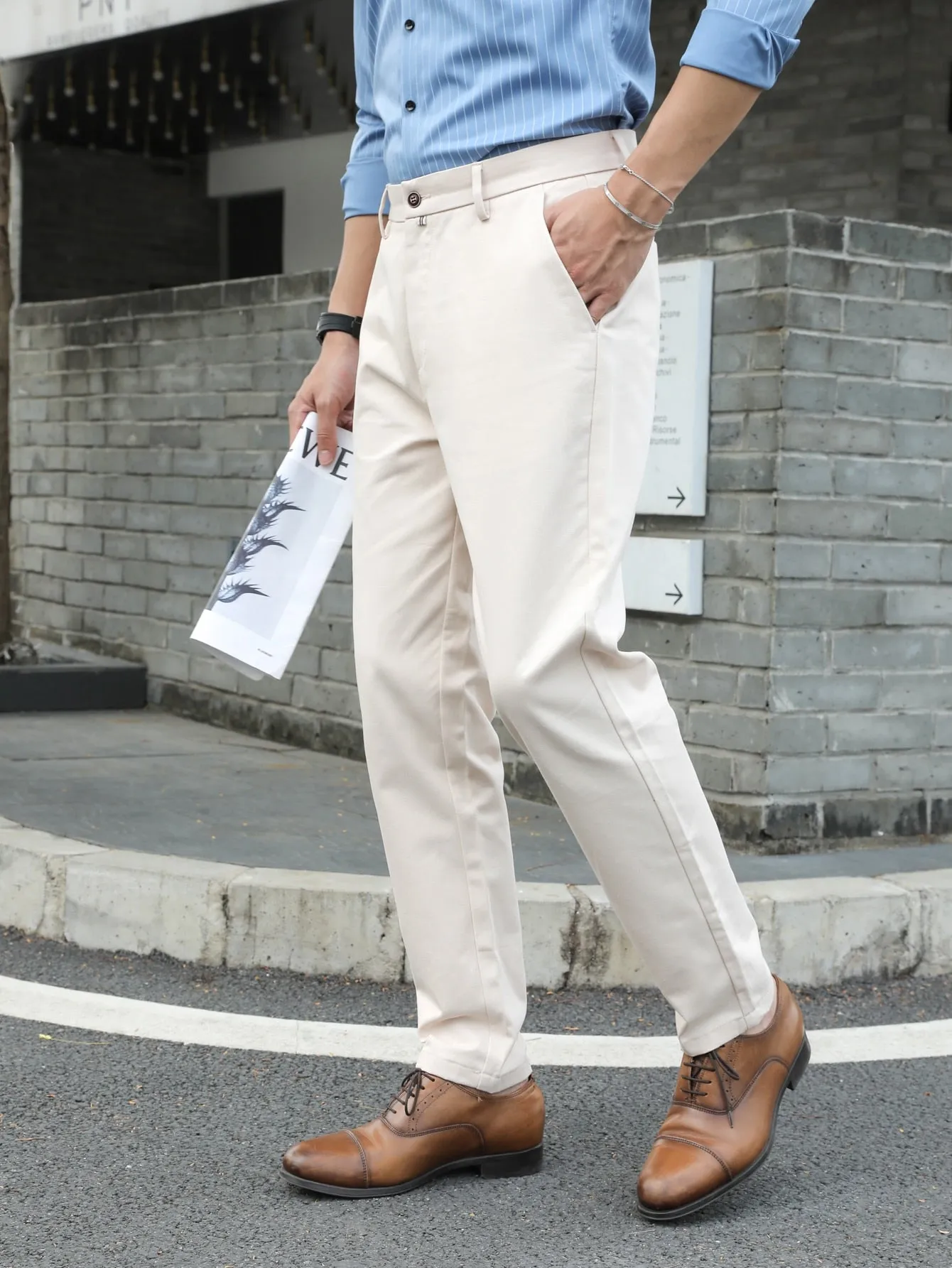 Slant Pocket Tailored Trousers