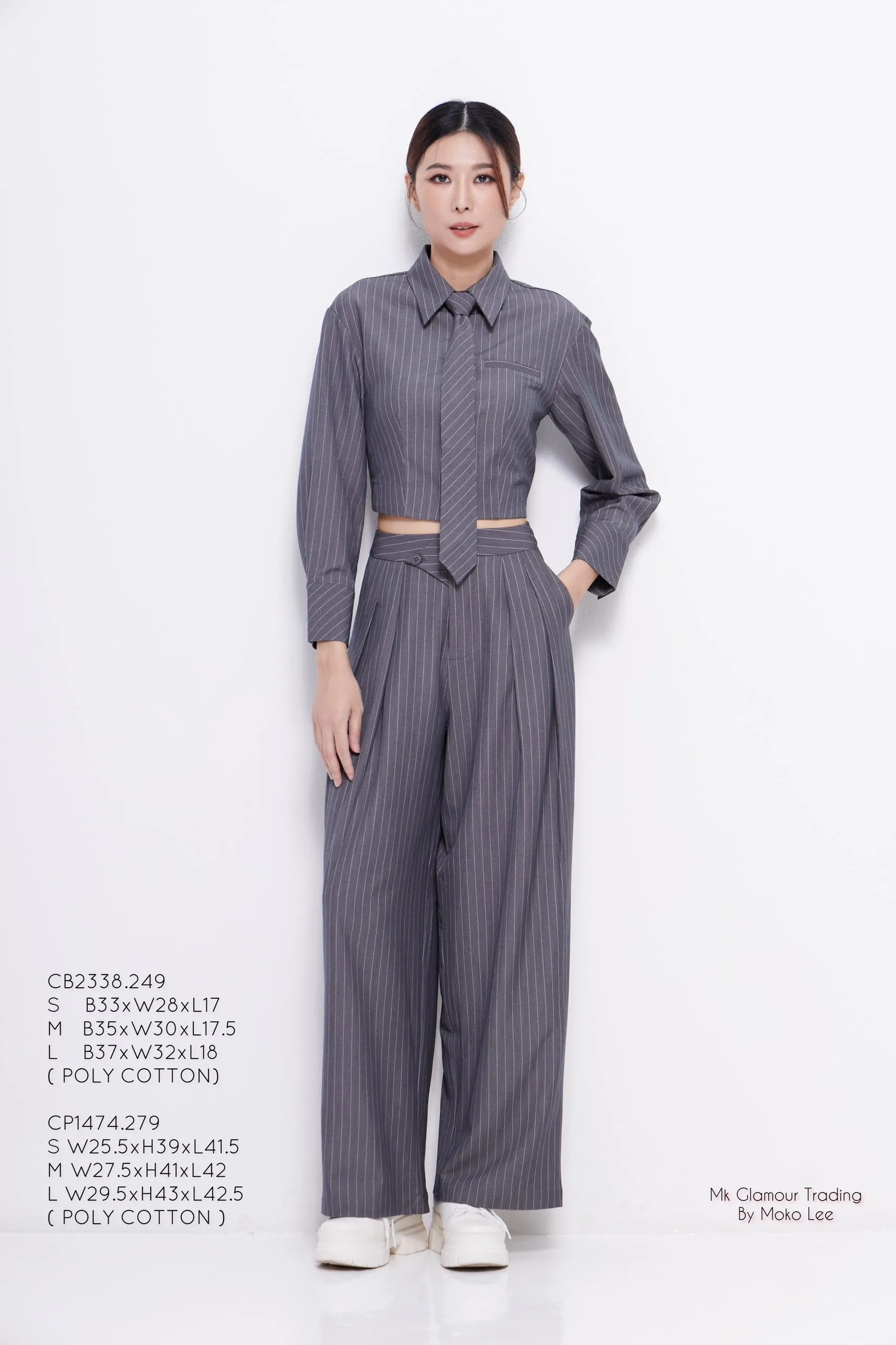 Toni Pinstripe Tailored Pants