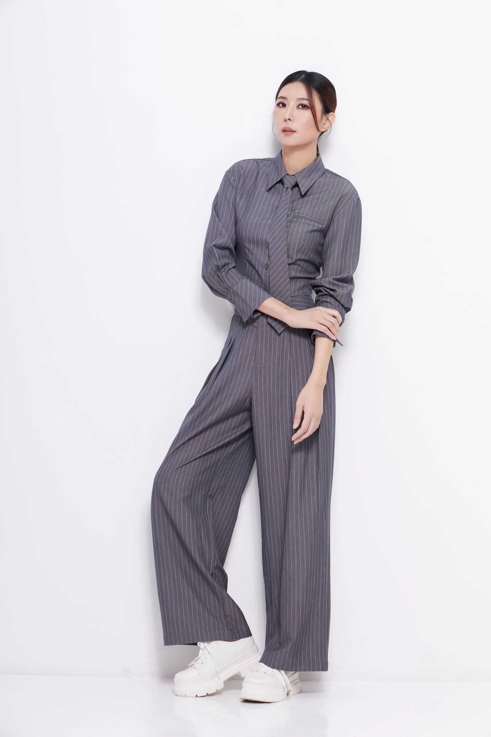 Toni Pinstripe Tailored Pants