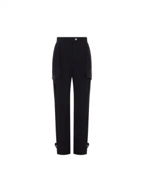 Twill Tailored Wool Trousers